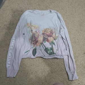 Taylor Swift Love Era Floral Long Sleeve Top - Pink
